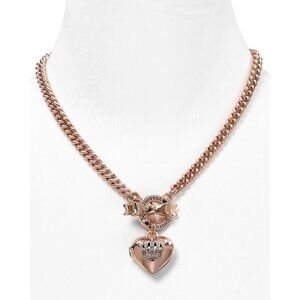Gorgeous Rose gold Juicy Couture Toggle Bow Locket Necklace